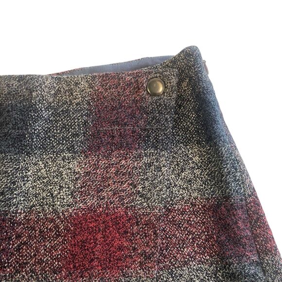Free People Womens Emmy Mini Menswear Plaid Skort Grey Cotton Size 6 - Picture 4 of 13